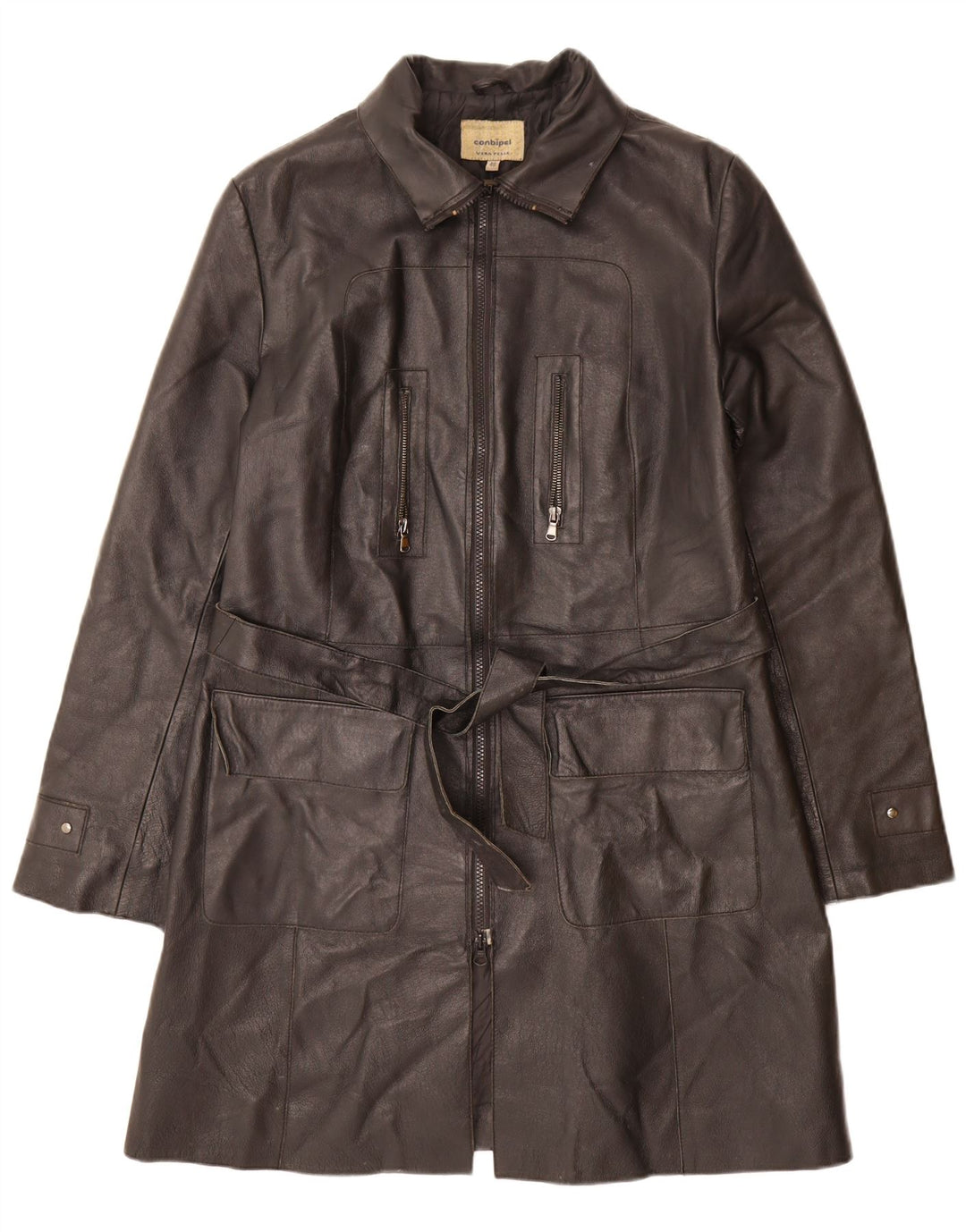 Casaco de couro feminino CONBIPEL IT 48 XL couro preto