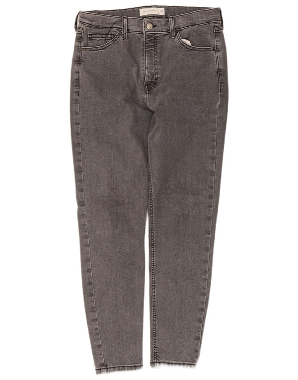 Topshop feminino Jamie Skinny Jeans W30 L26 algodão cinza
