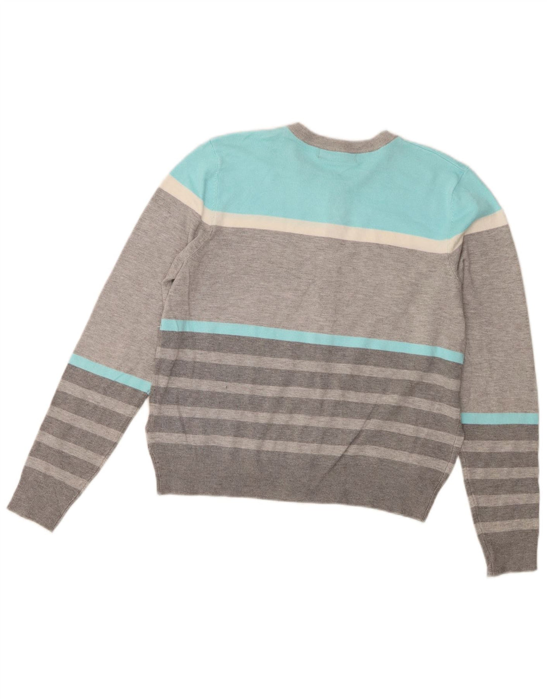 Suéter cardigã feminino Marks & Spencer Reino Unido 14 listrado cinza grande