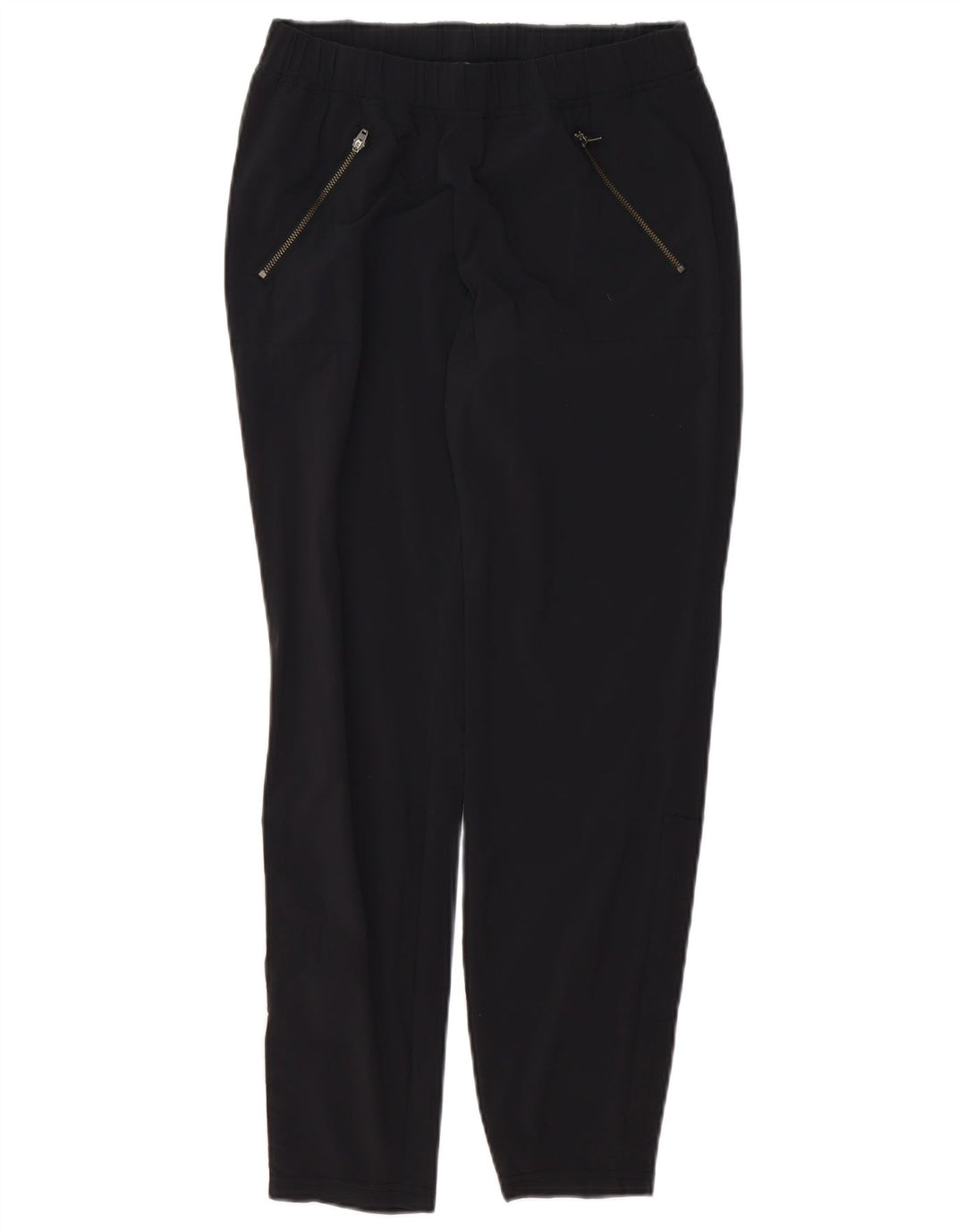 Calça feminina casual fina ATHLETA US 4 pequena W28 L28 poliéster preto