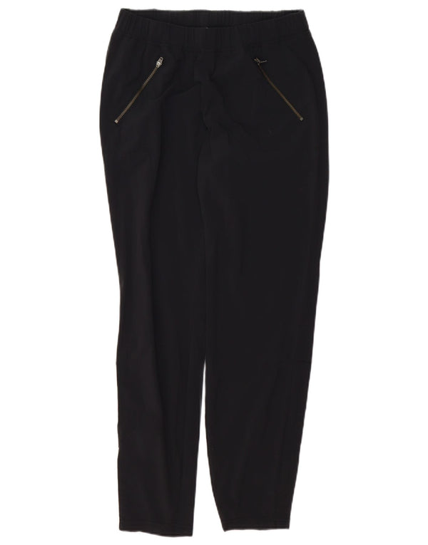 Calça feminina casual fina ATHLETA US 4 pequena W28 L28 poliéster preto