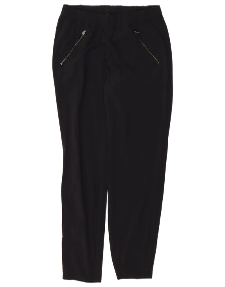 Calça feminina casual fina ATHLETA US 4 pequena W28 L28 poliéster preto