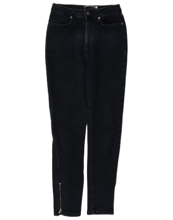 Calça jeans skinny feminina de cintura alta MINT VELVET UK 10 pequena W26 L27 azul marinho