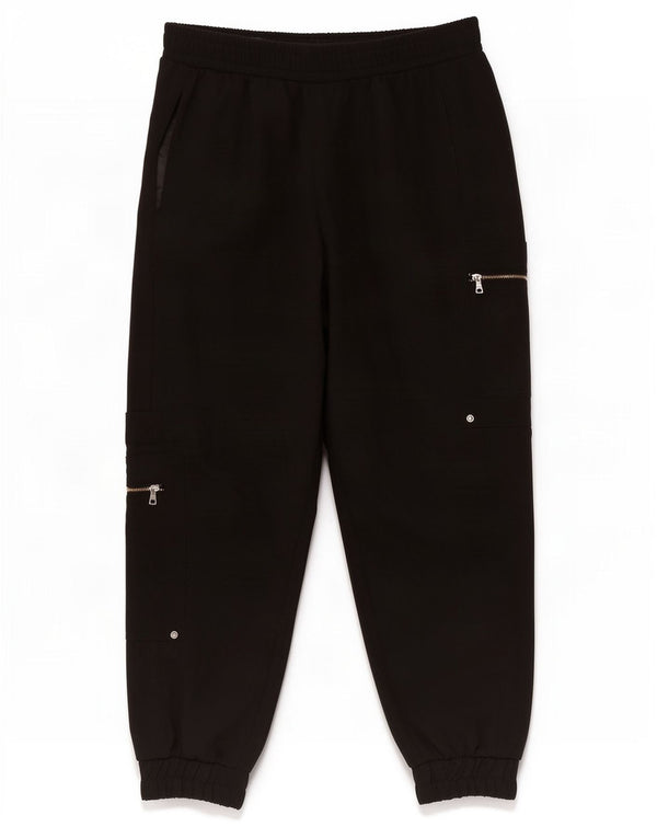 Calça cargo feminina Zara Crop Joggers grande W30 L26 preta