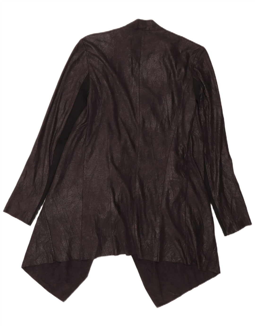 Zara Cardigan Assimétrico Feminino Top UK 14 Médio Preto Colorblock