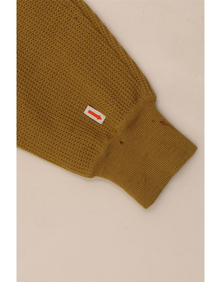 Suéter masculino de camurça com gola canoa De Pletrl médio bege argyle/diamante