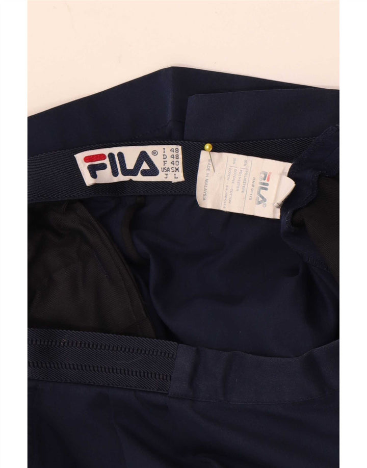 Fila Masculino Pegged Chino Shorts IT 48 Médio W32 Poliéster Azul Marinho