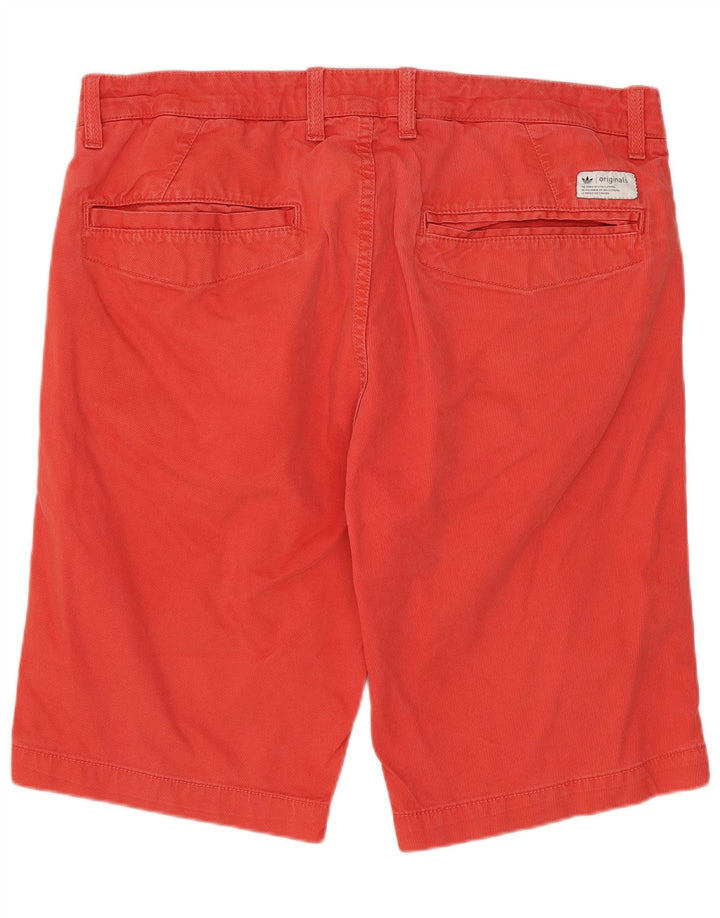 ADIDAS Mens Chino Shorts W36 Grande Algodão Vermelho