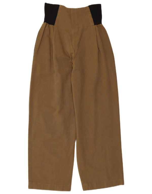 Vintage Womens High Waist Casual Trousers IT 36 XS W26 L27 Beige