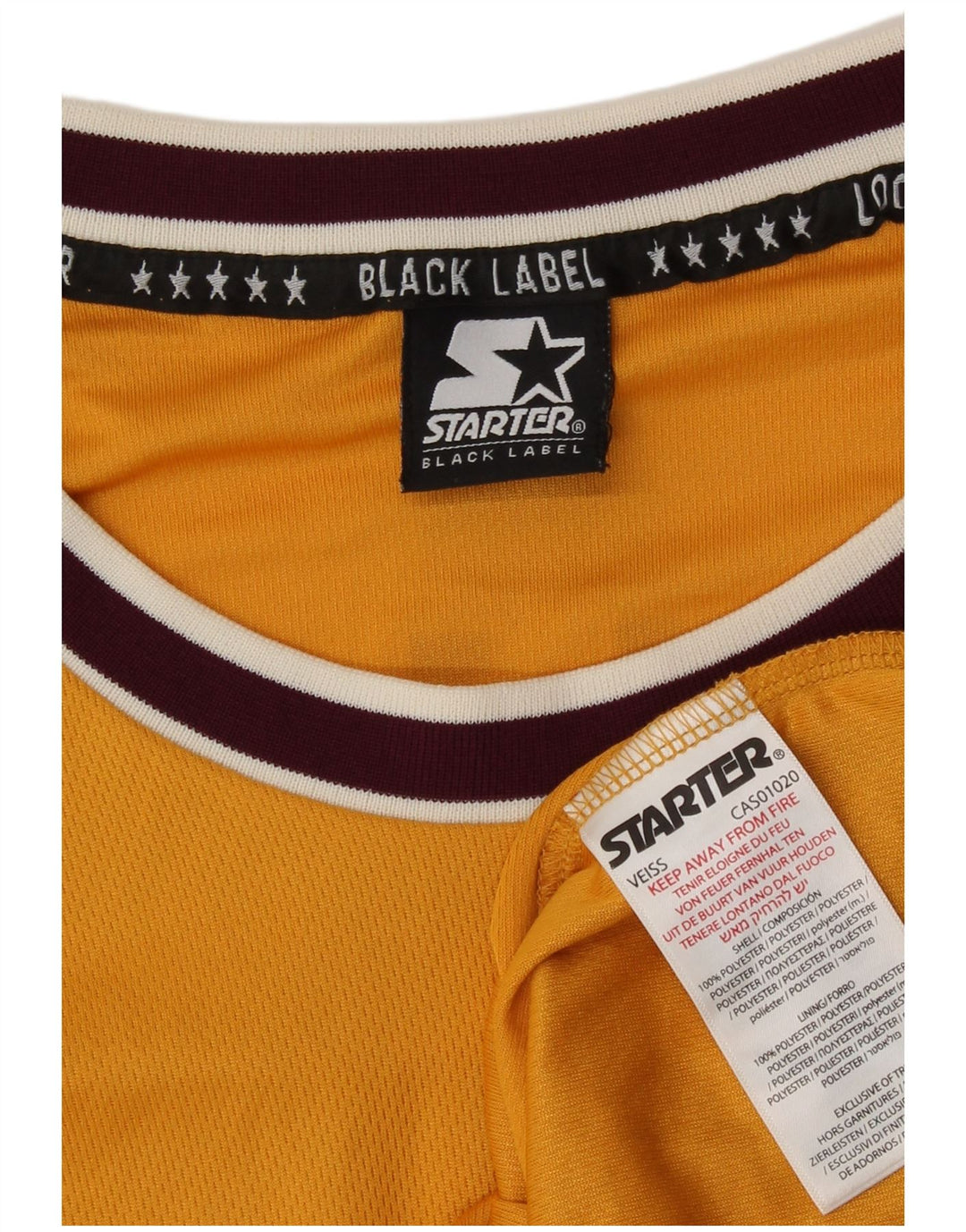 Colete gráfico masculino Starter Top médio amarelo colorblock poliéster