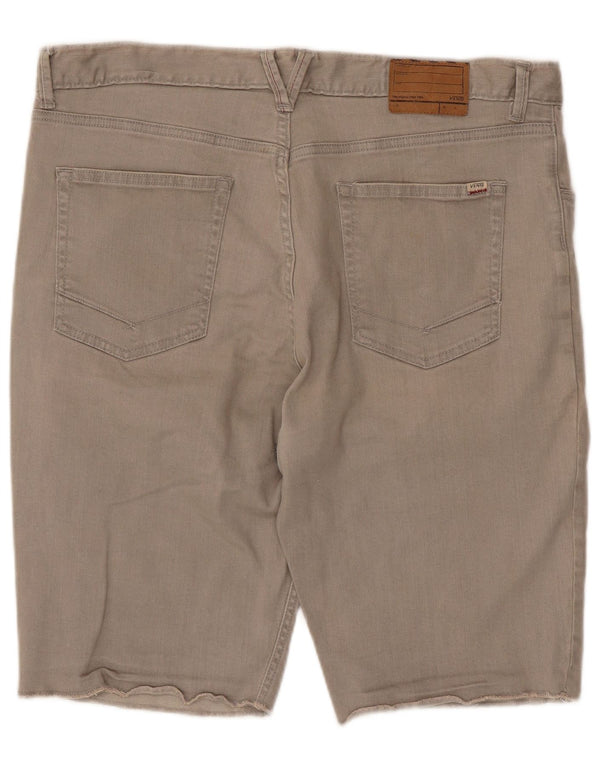Vans Masculino Casual Shorts W36 Grande Algodão Cinza