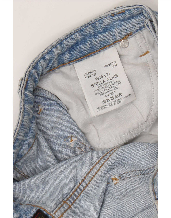 Lee Womens Stella Wide Leg Jeans W29 L31 Azul Algodão