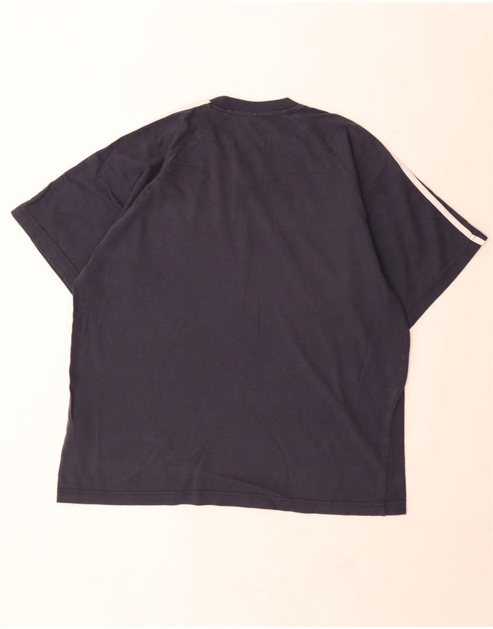 Camiseta masculina Adidas grande algodão azul marinho