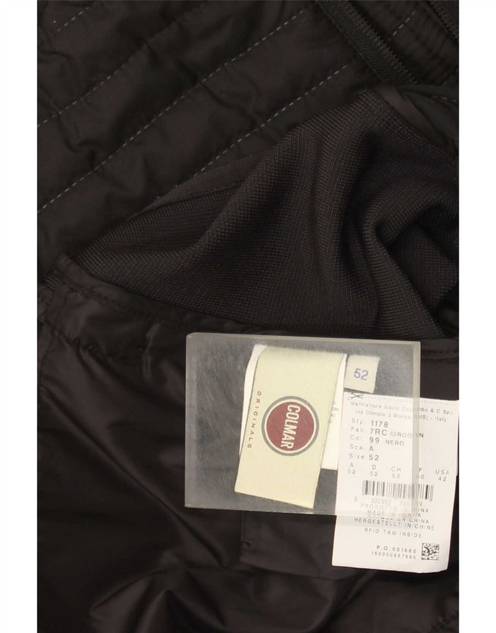 Jaqueta acolchoada masculina Colmar IT 52 grande poliéster colorblock preto