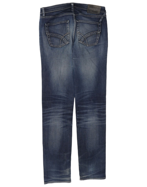 Gas Mens Albert Slim Jeans W32 L34 Azul Algodão