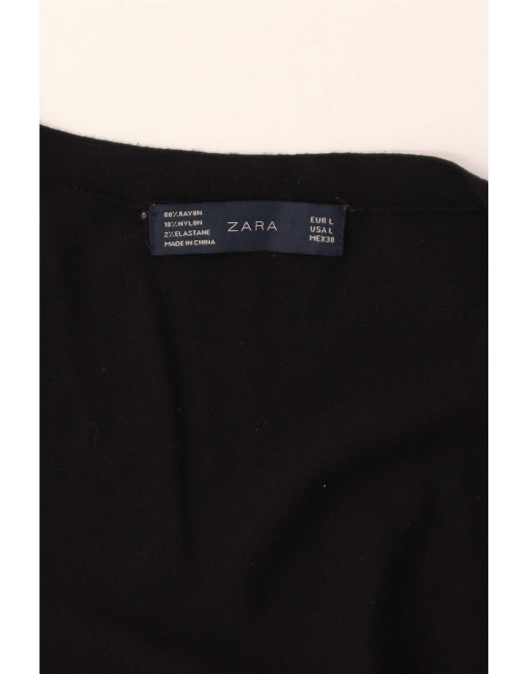 Suéter cardigã feminino Zara Reino Unido 16 grande rayon preto