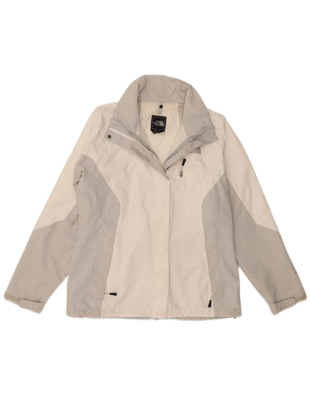 Jaqueta de chuva feminina The North Face Reino Unido 16 grande bloco colorido branco de poliéster