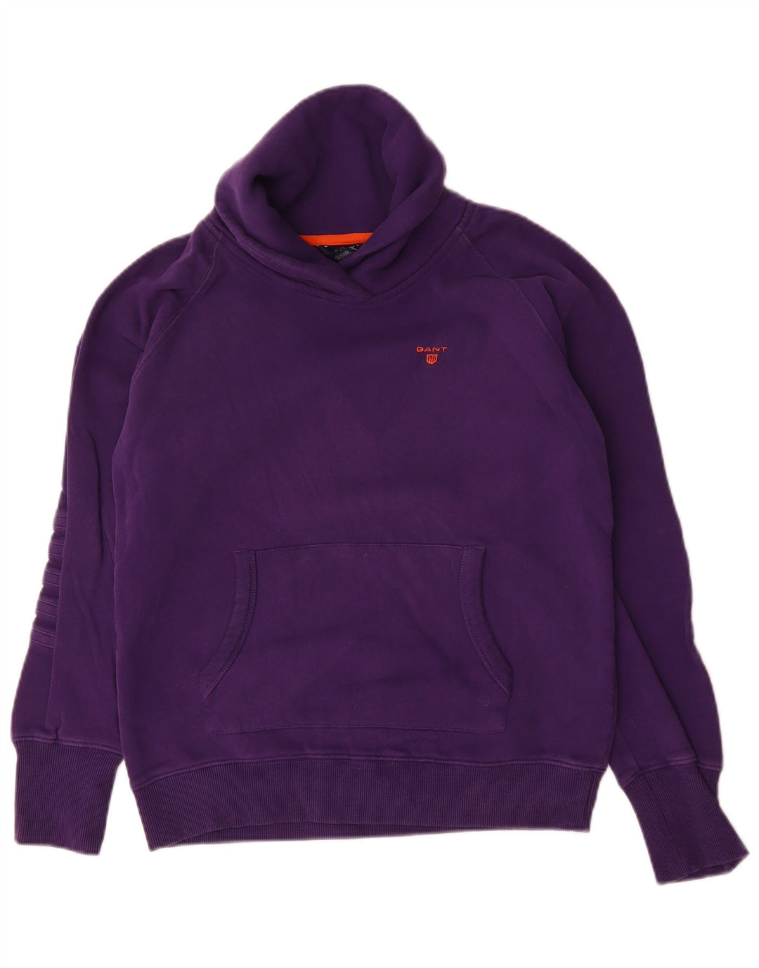 Suéter feminino GANT com gola xale e algodão roxo médio UK 14