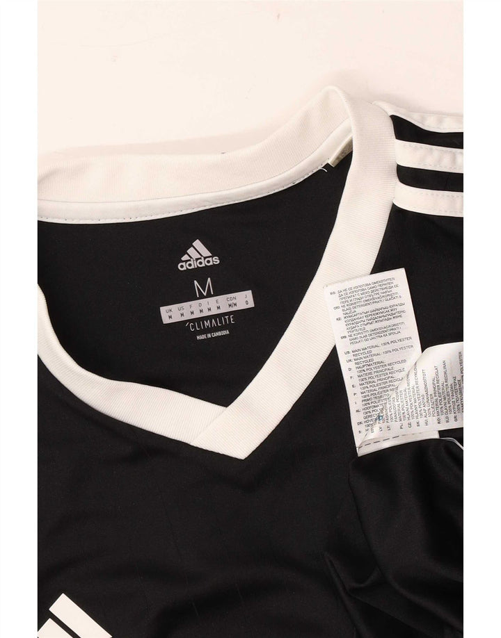 Adidas Mens Graphic T-Shirt Top Médio Preto Poliéster Esportivo