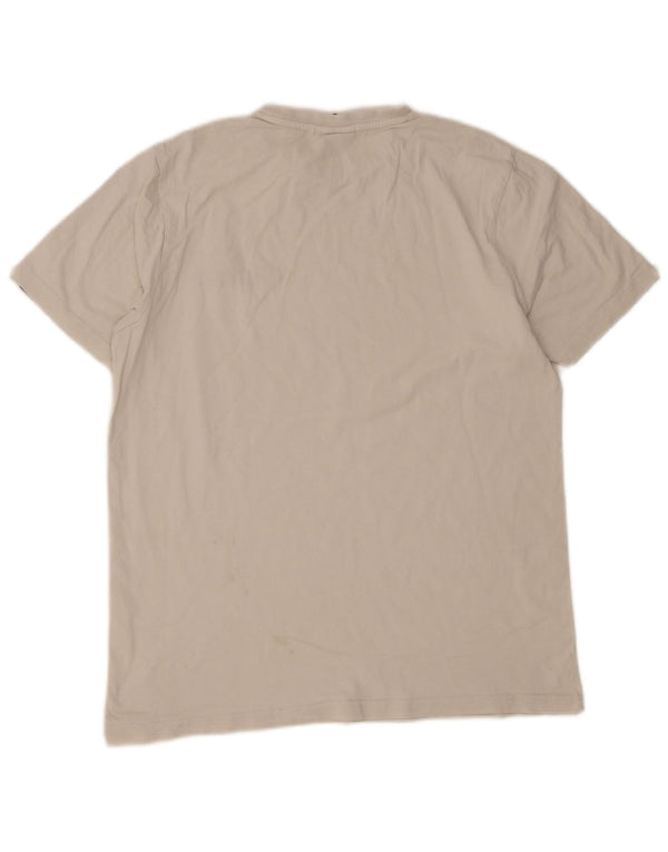 Ellesse Camiseta masculina gráfica top grande branco