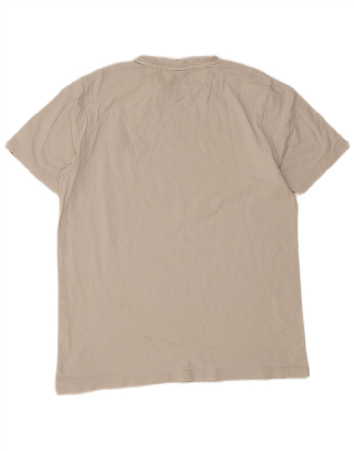 Ellesse Camiseta masculina gráfica top grande branco