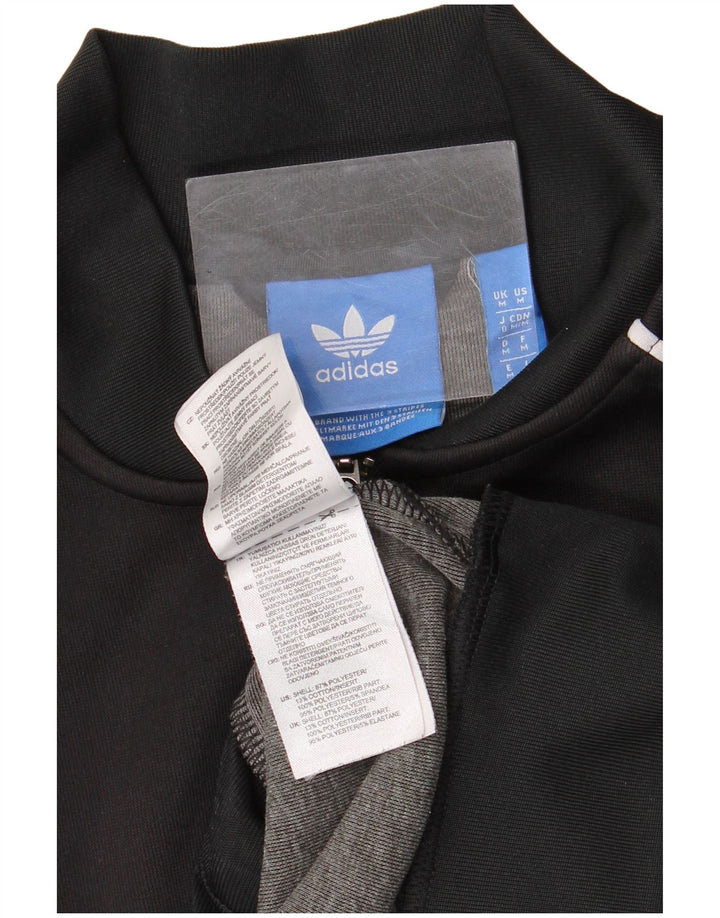 Adidas Mens Treino Top Jaqueta Médio Preto Colorblock Poliéster