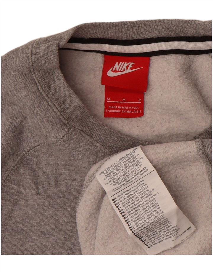 Moletom gráfico masculino Nike Jumper cinza médio algodão manchado