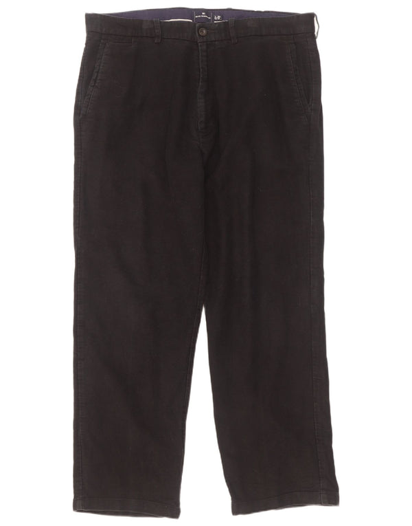Calça chino masculina Marks & Spencer Blue Harbor Straight W36 L29 preta