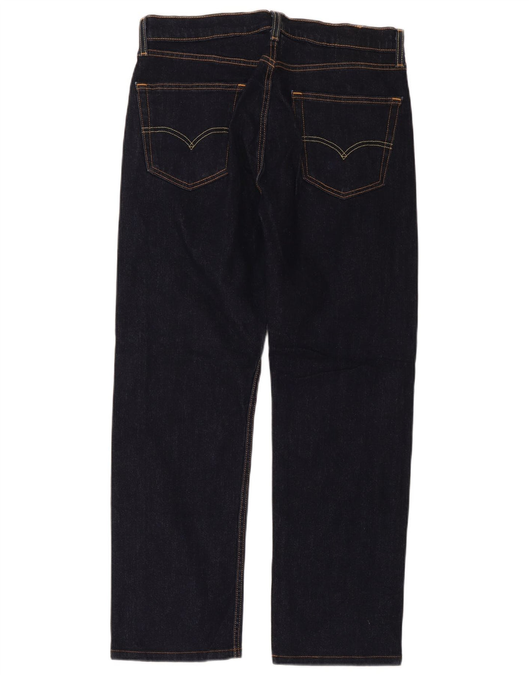 Jeans retos masculinos Levi's W32 L32 algodão azul marinho