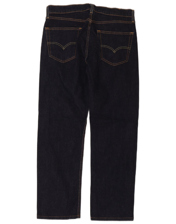 Jeans retos masculinos Levi's W32 L32 algodão azul marinho