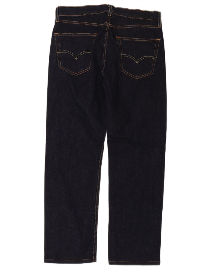 Jeans retos masculinos Levi's W32 L32 algodão azul marinho