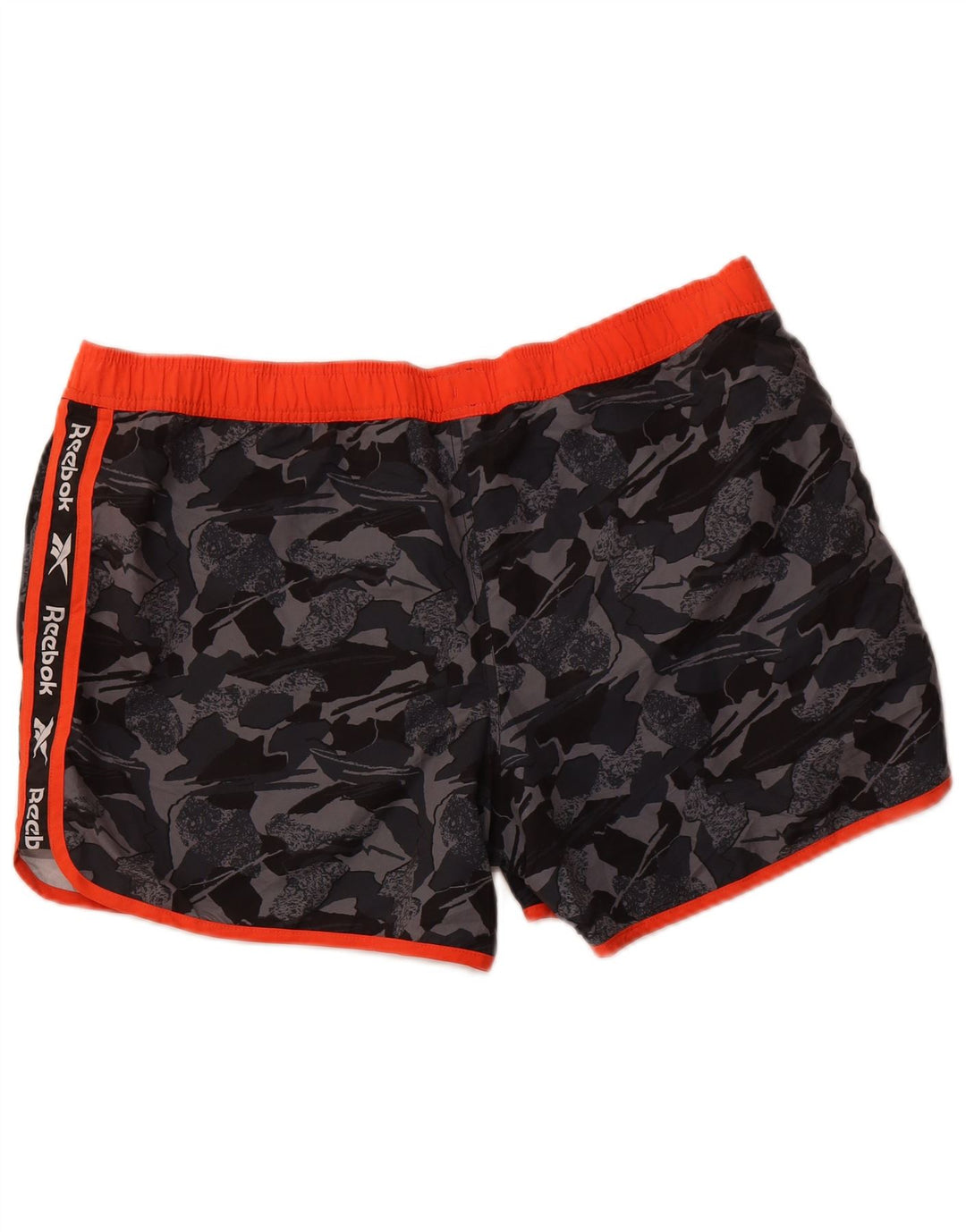Shorts de natação masculino Reebok XL cinza camuflagem poliéster