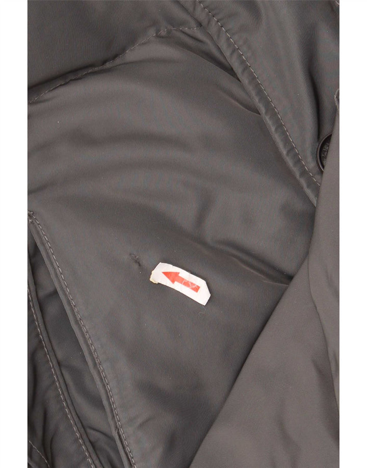 Casaco masculino acolchoado com capuz PEUTEREY UK 40 poliéster cinza grande