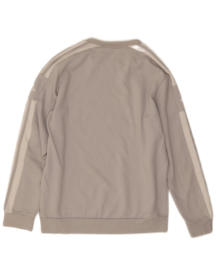 Adidas Mens Graphic Moletom Jumper Médio Algodão Cinza