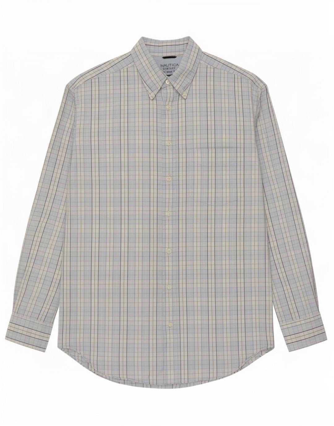 Camisa masculina Nautica XL azul xadrez algodão
