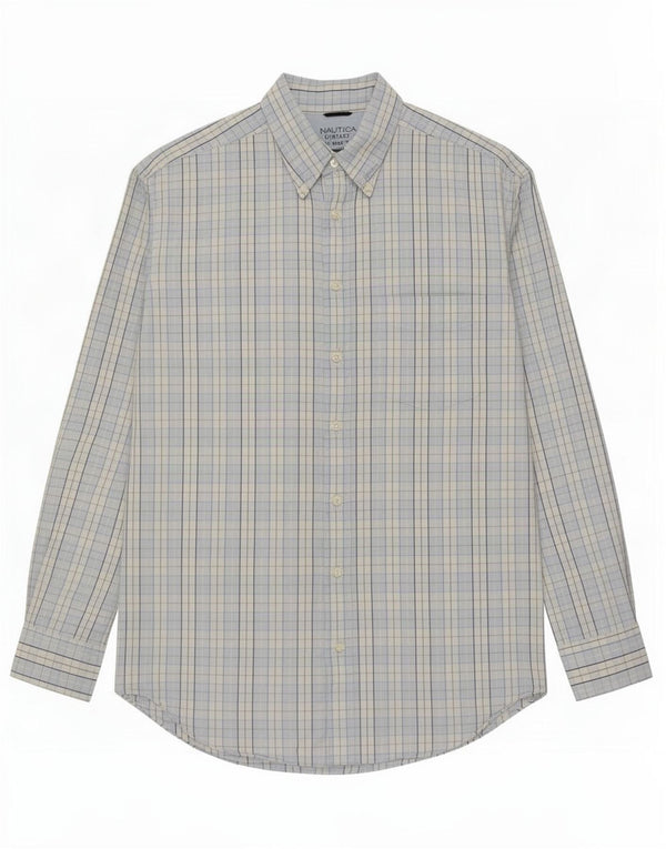 Camisa masculina Nautica XL azul xadrez algodão