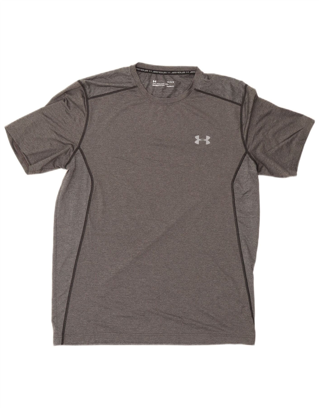 Camiseta masculina Under Armour Top grande cinza poliéster esportivo