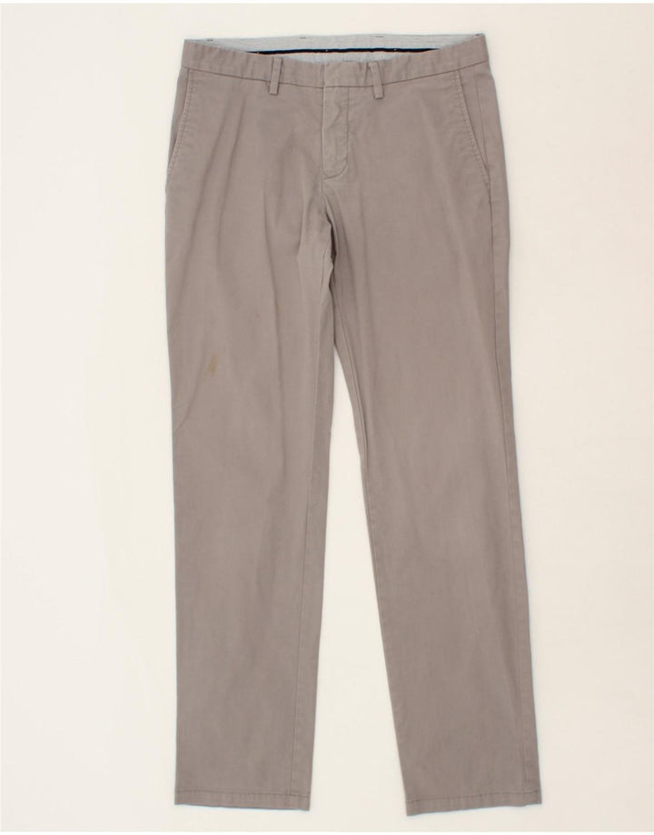 TOMMY HILFIGER Mens Straight Chino Trousers W33 L34  Grey Cotton Vintage Tommy Hilfiger and Second-Hand Tommy Hilfiger from Messina Hembry 