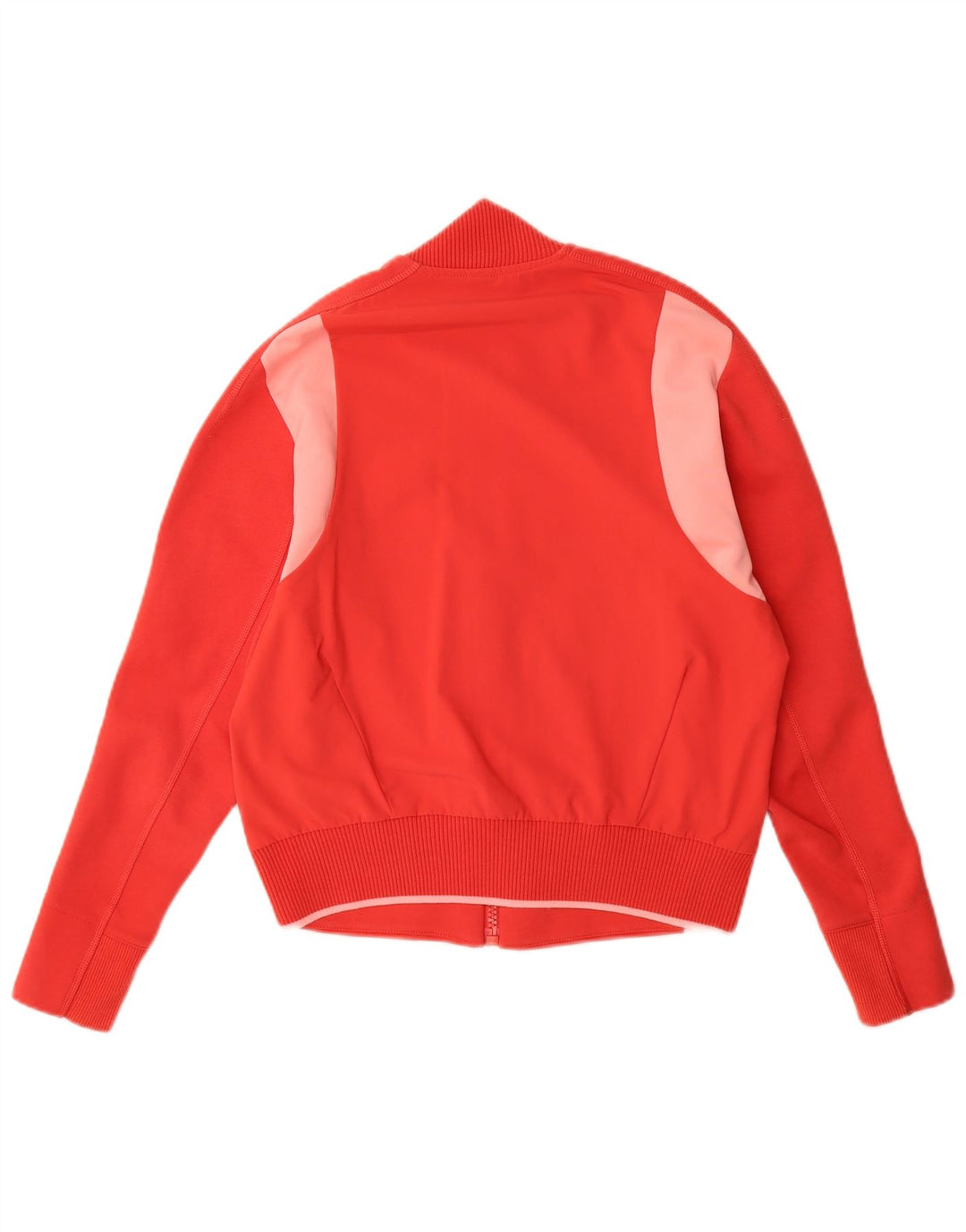 ADIDAS Womens Tracksuit Top Jacket UK 8/10 Pequeno Vermelho Colourblock Nylon