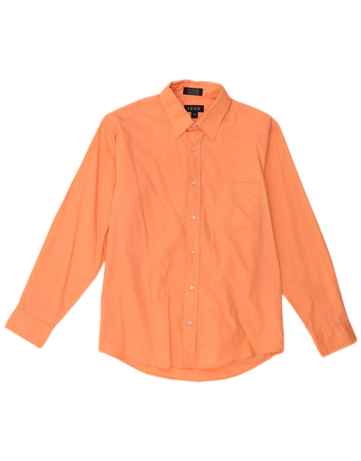 Camisa masculina IZOD 15-16 anos algodão laranja