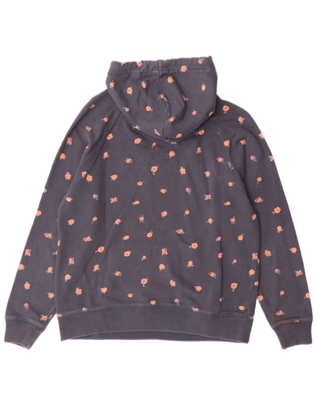 Jack Wills moletom feminino com capuz gráfico Reino Unido 12 algodão azul marinho médio