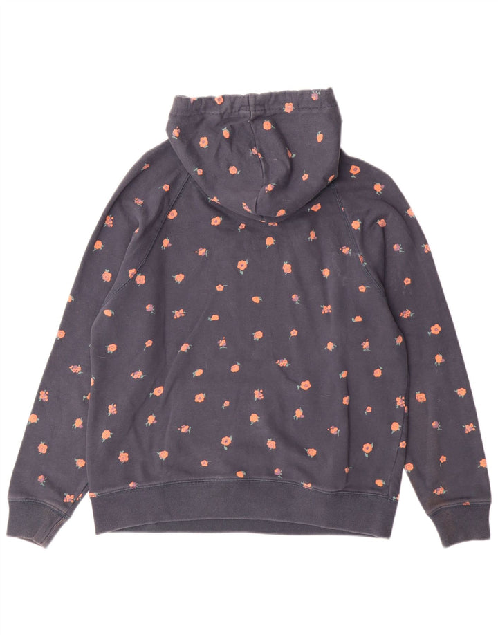 Jack Wills moletom feminino com capuz gráfico Reino Unido 12 algodão azul marinho médio