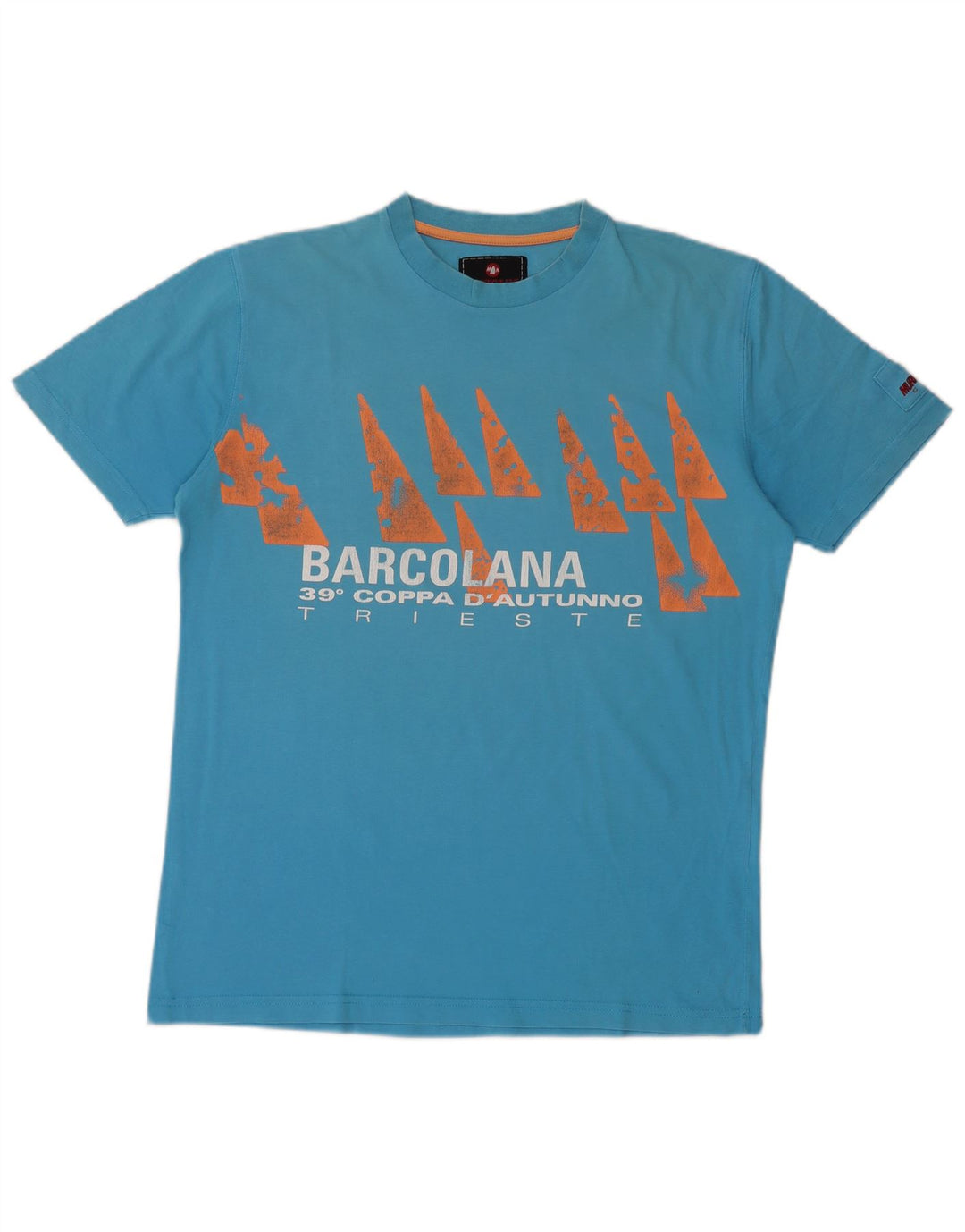 Camiseta gráfica masculina MURPHY & NYE grande algodão azul