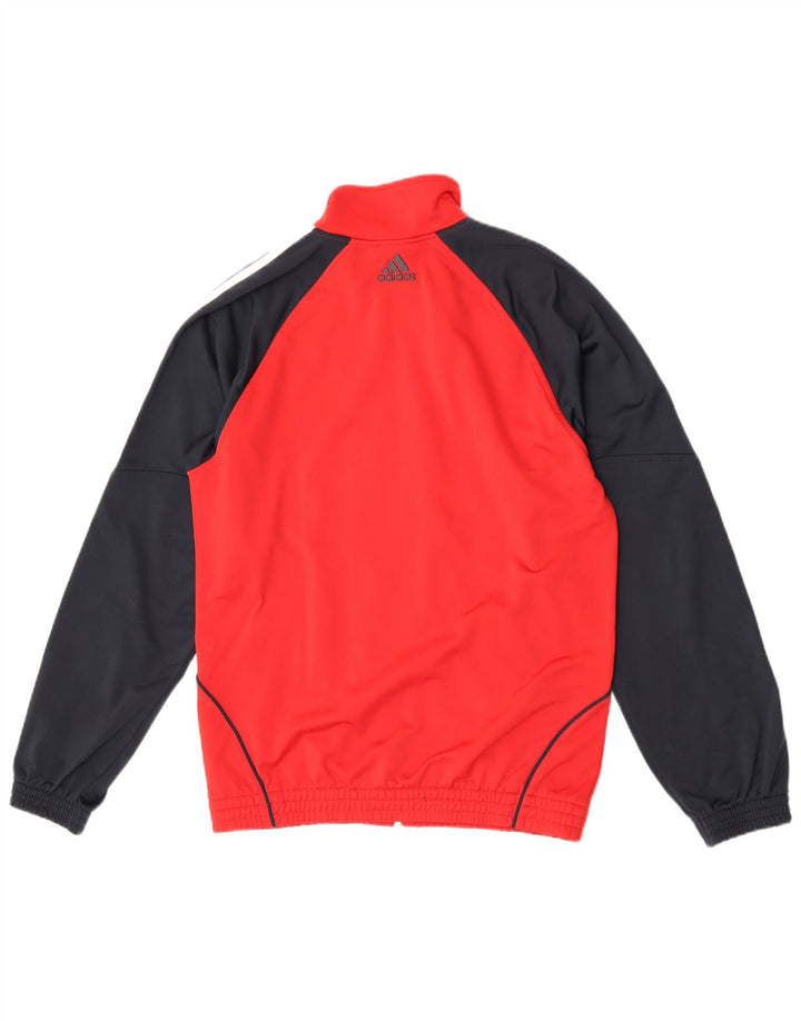 Adidas Mens Tracksuit Top Jacket UK 34/36 Pequeno Vermelho Colorblock Poliéster