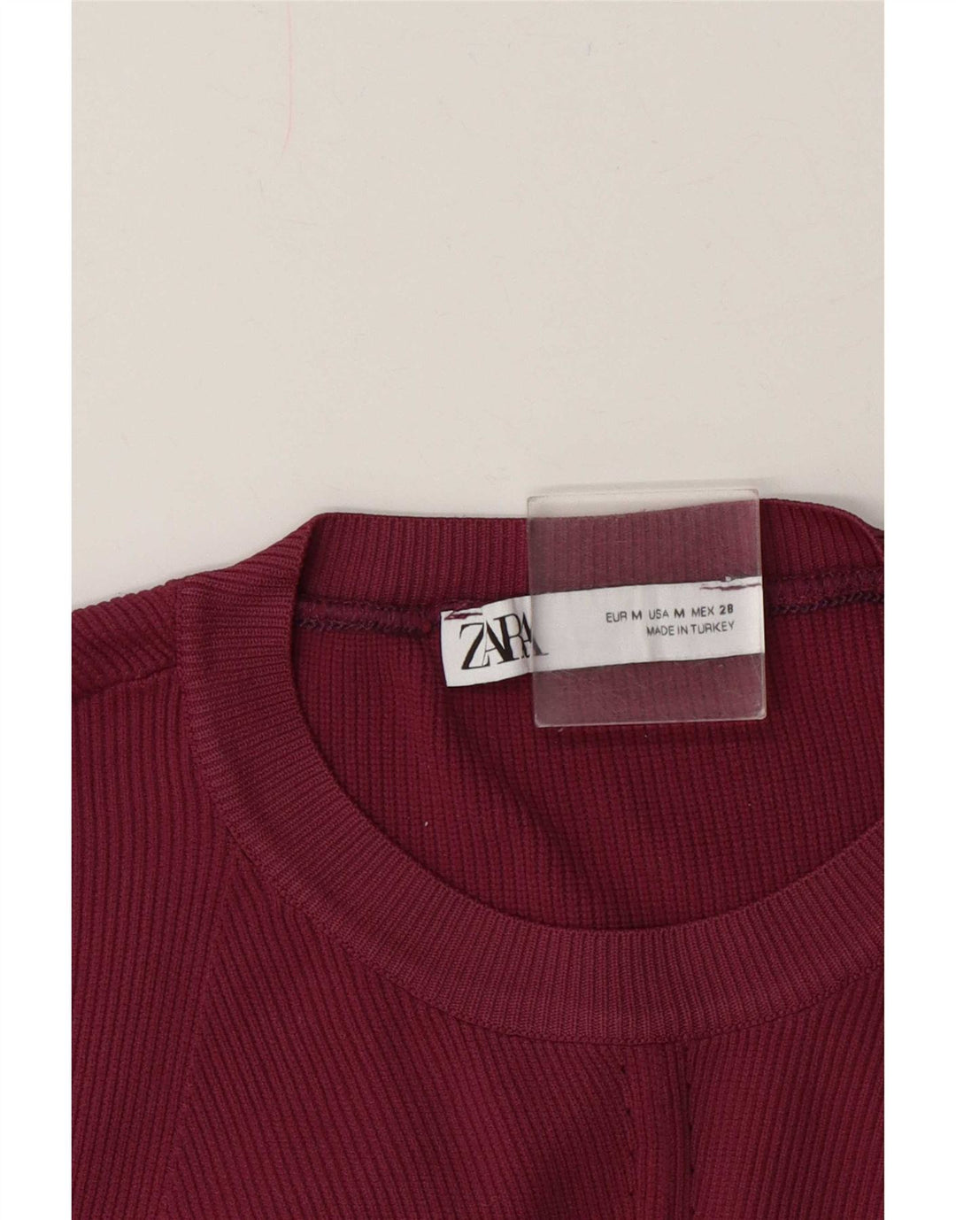 Zara Womens Vest Top UK 12 Médio Borgonha