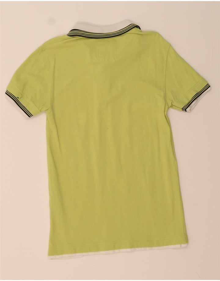 Camisa polo masculina ZARA algodão verde médio