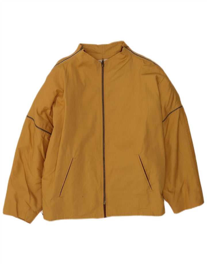 Jaqueta bomber feminina vintage IT 42 algodão amarelo médio
