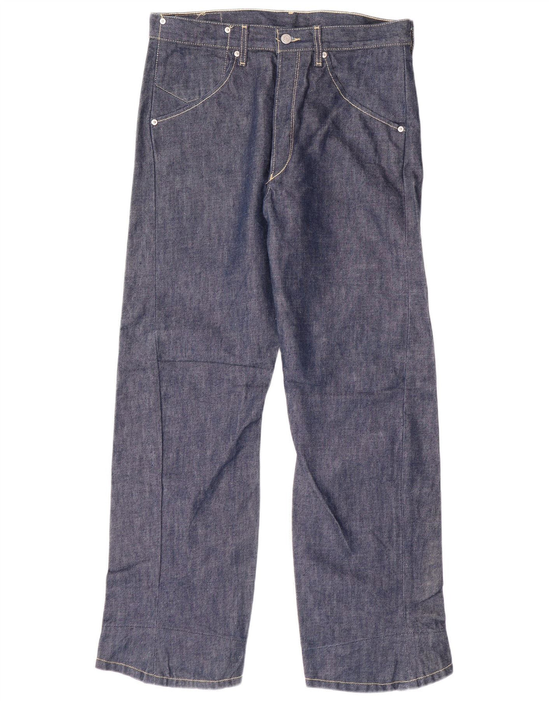 LEVI'S Masculino 501 Straight Jeans W32 L30 Azul Algodão Clássico