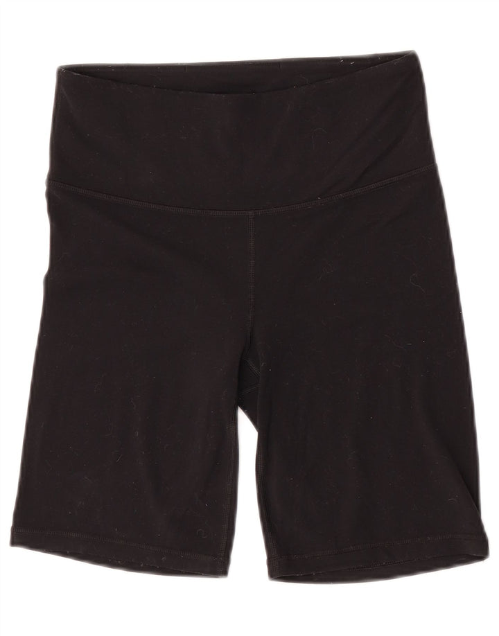 Shorts esportivo feminino Athleta UK 8 pequeno preto nylon