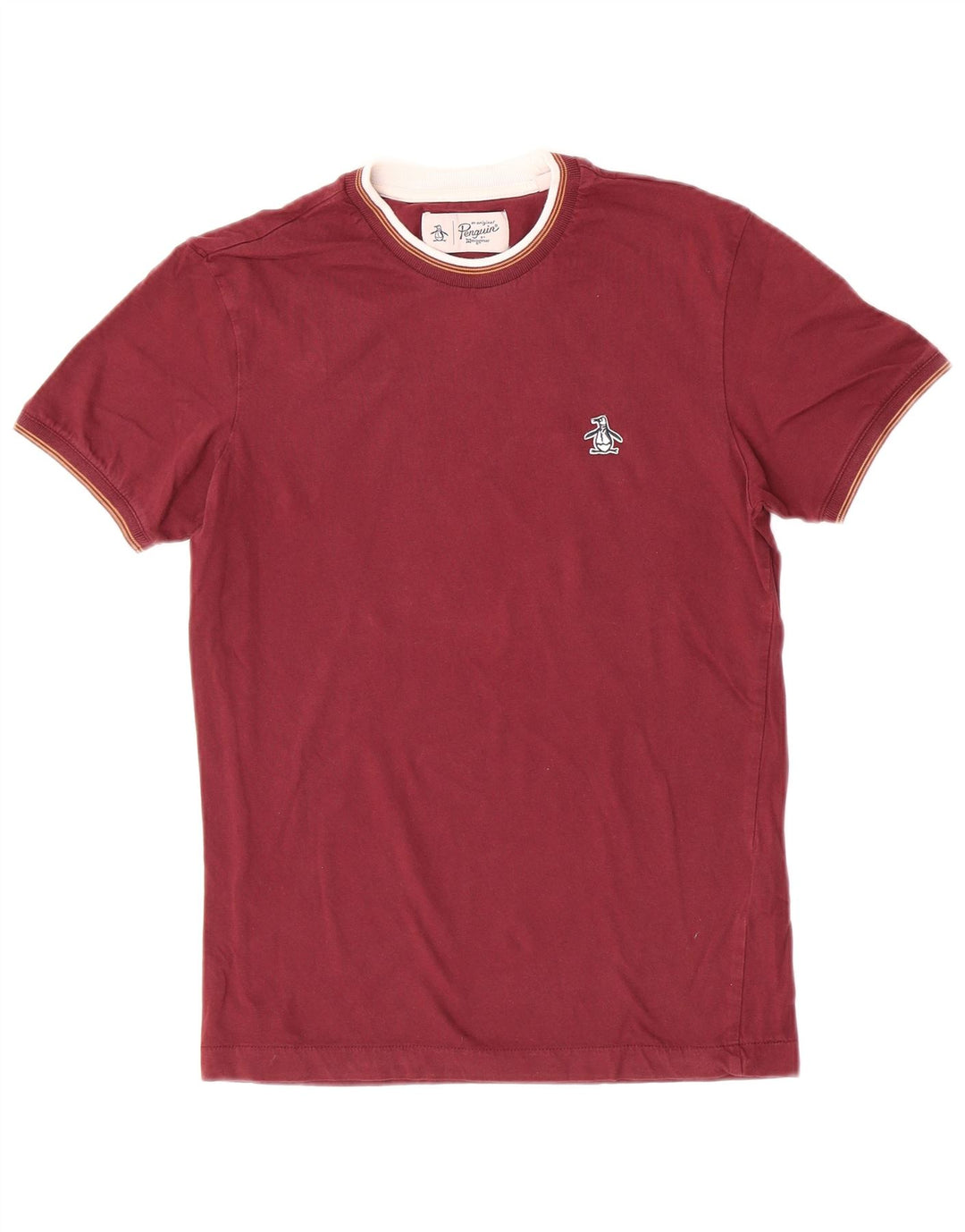 Camiseta masculina Penguin Top pequeno algodão marrom